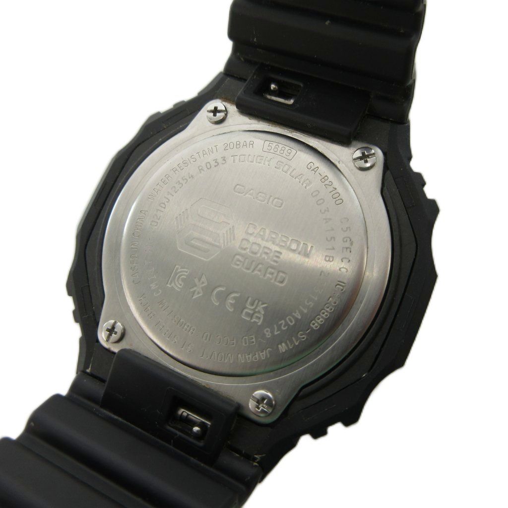 カシオジーショック CASIO G-SHOCK 腕時計 タフソーラー アナデジ ラバーバンド 黒 ブラック GA-B 2100-1 AJF UO