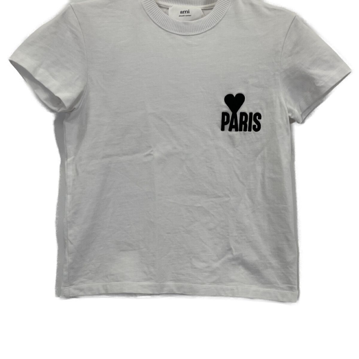 AMI PARIS アミパリス ﾎﾜｲﾄ ﾛｺﾞ 半袖ｶｯﾄｿｰ XXS