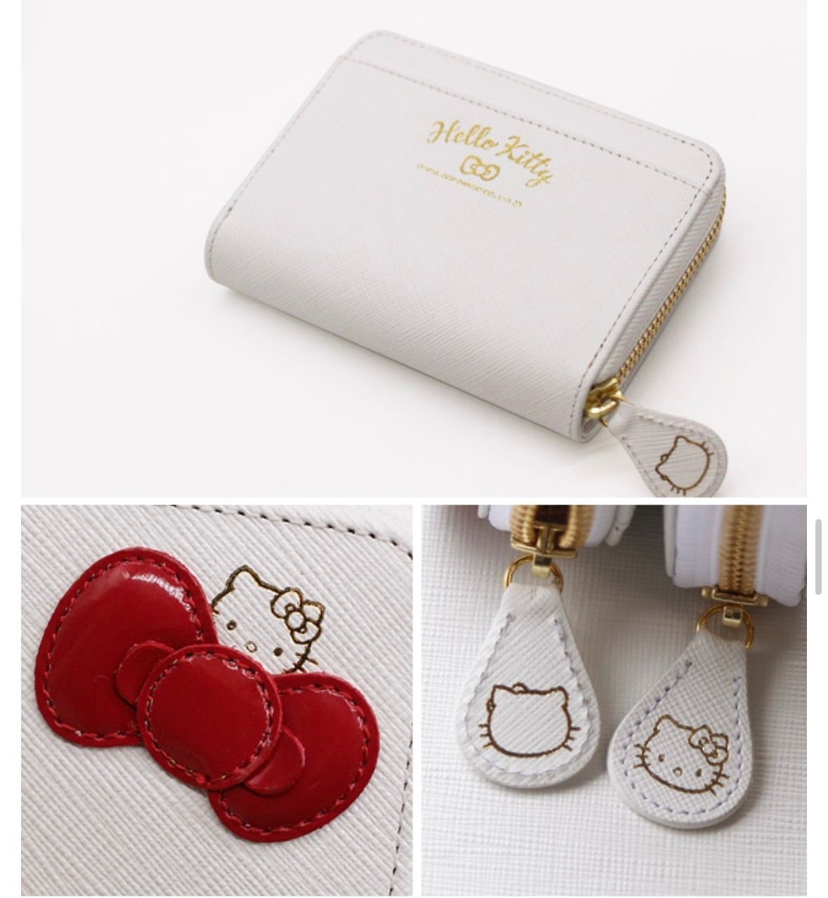 ナダヤ キティ 二つ折り財布 ホワイト