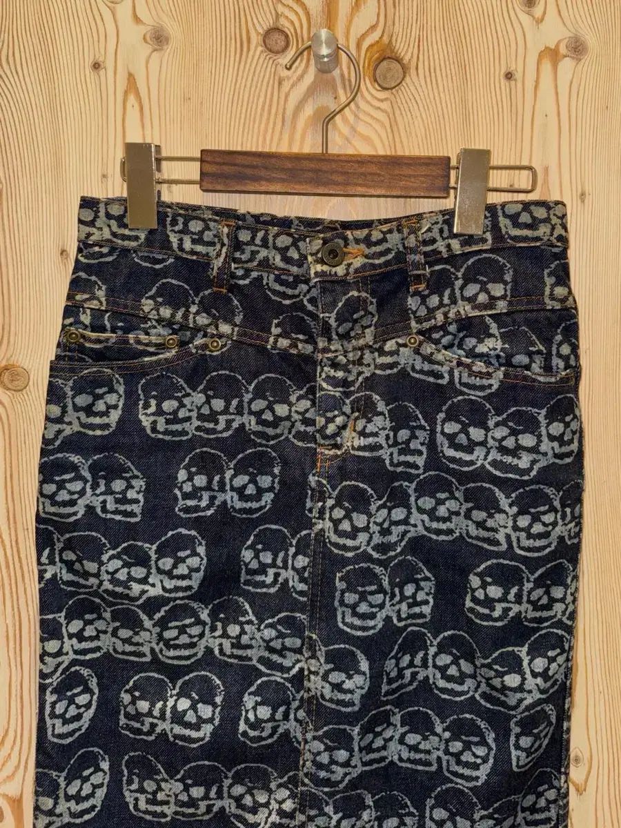 HYSTERIC GLAMOUR ヒステリックグラマー スカル パータン デニム スカート