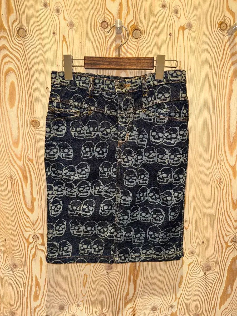 HYSTERIC GLAMOUR ヒステリックグラマー スカル パータン デニム スカート