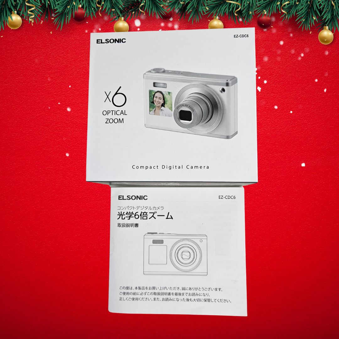 開封済み未使用】ELSONIC デジタルカメラ EZ-CDC6 光学6倍ズーム