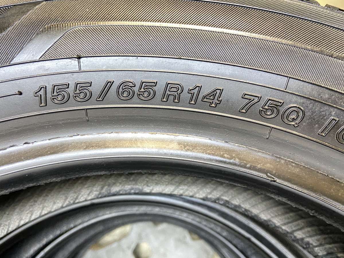 YOKOHAMA IG60 スタッドレスタイヤ 155/65R14 4本中古 アイスガード 6
