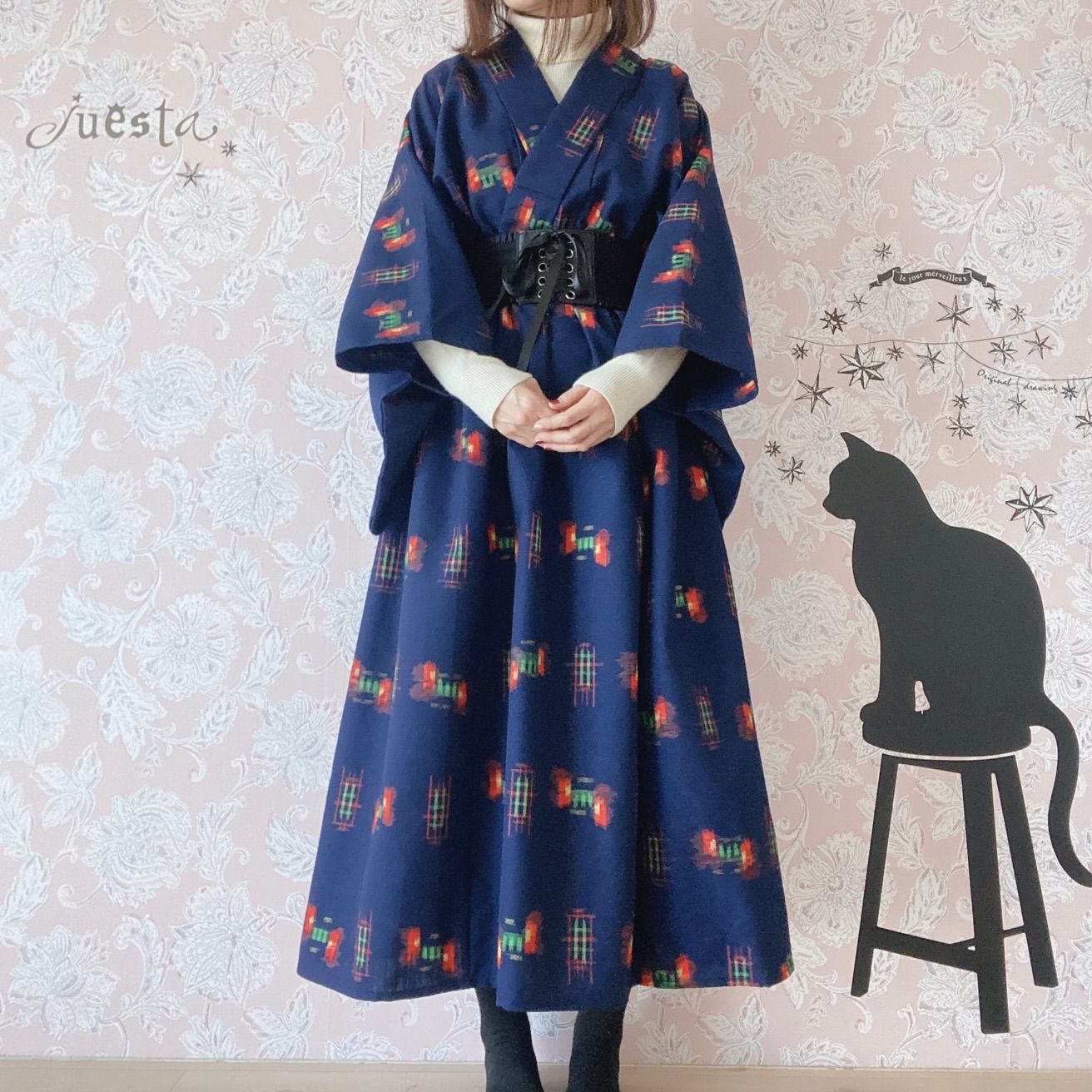 着物リメイクワンピース