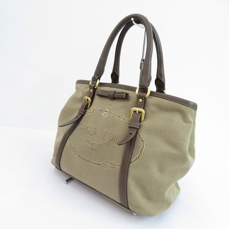瀬戸大橋店】 PRADA | プラダ ハンドバッグ ロゴ ジャカード BN1841