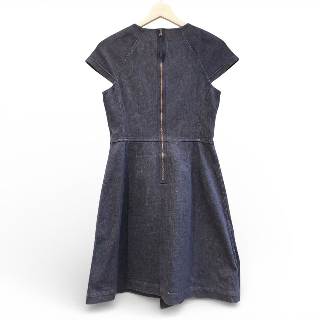フォクシーニューヨーク サイズ42 デニム ワンピース インディゴ FOXEY NEW YORK フォクシーニューヨーク デニムワンピース デニム 日本