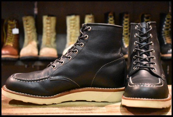 8.5D 良品 黒タグ】Chippewa チペワ 90091 モックトゥブーツ ブラック