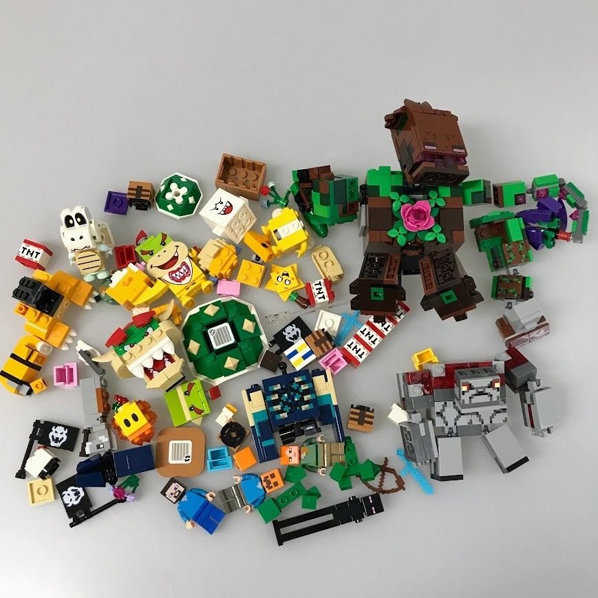 LEGO レゴ スーパーマリオ マインクラフト 系 ブロック パーツ プレート ミニフィグ など 大量 3.5 kg以上 DB-155-C 2 マイクラ Minecraft スティーブ アレックス ゴーレム 他 361