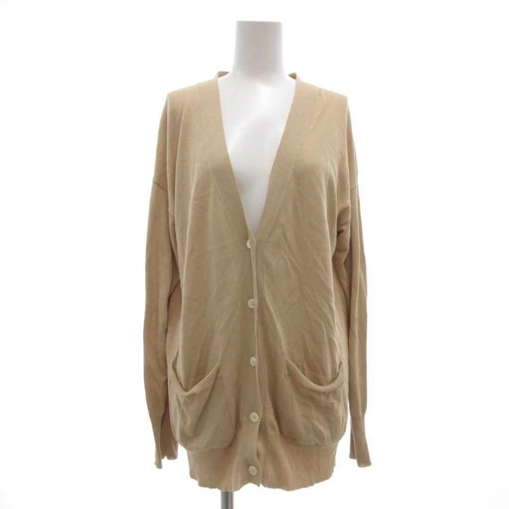 イレーヴ YLEVE カーディガン ニット Vネック F ベージュ /JS □GY62