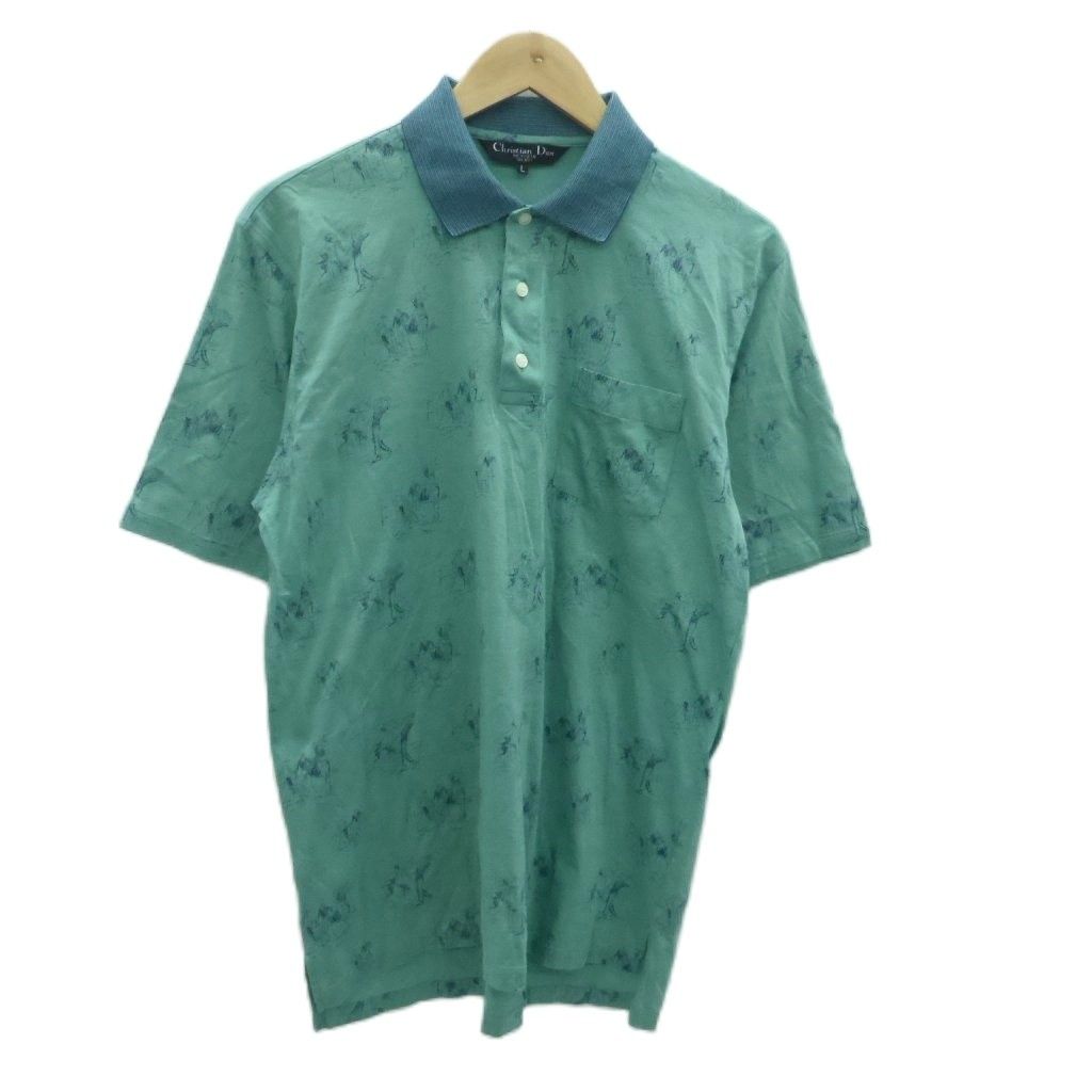 クリスチャンディオール Christian Dior ポロシャツ ポロカラー 半袖 L