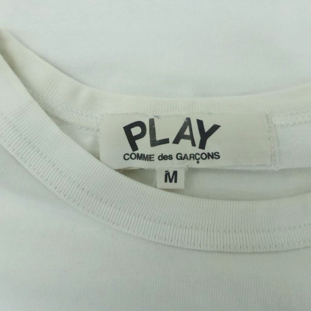  プレイコムデギャルソン PLAY COMME des GARCONS ゴールドハート Tシャツ カットソー クルーネック 半袖 M オフホワイト 白 ワンポイント HO 30 GY 61 半袖(Tシャツ) Tシャツ カットソー