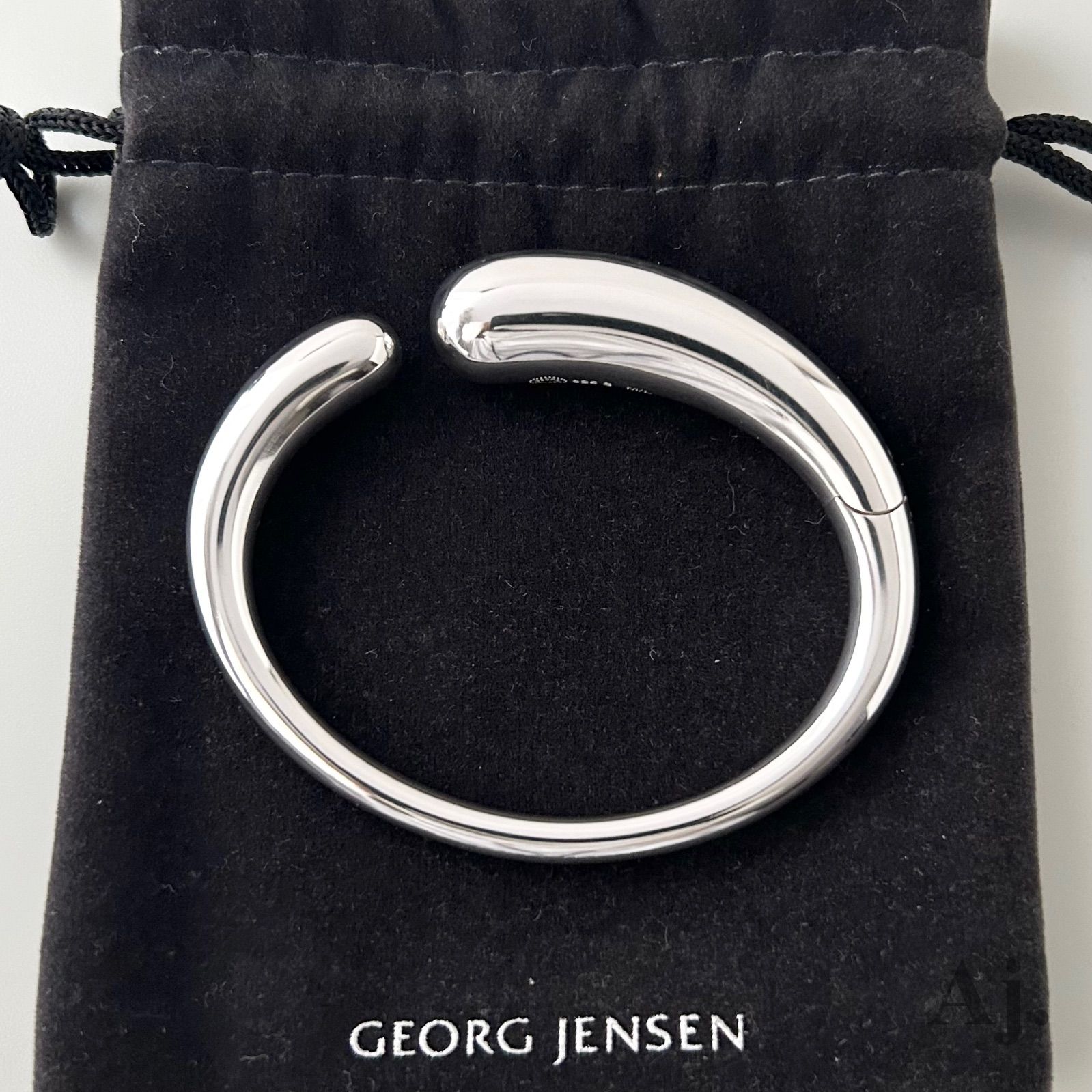 ジョージジェンセン M L マーシー ヒンジ ブレスレット バングル AG 925 Jacqueline Rabun Georg Jensen