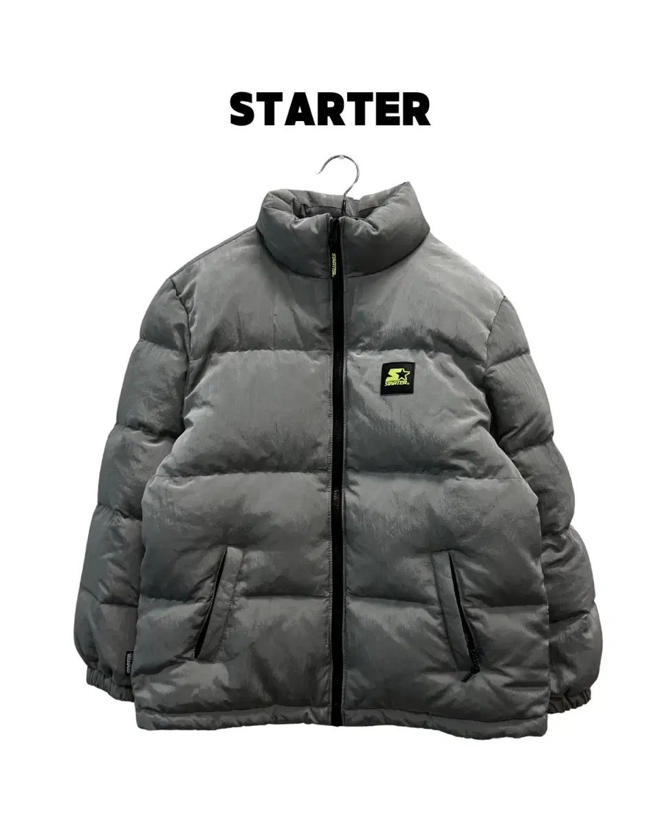 STARTER キッズ/ウィメンズ ダックダウン ナイロン ダウン ジャケット シルバー