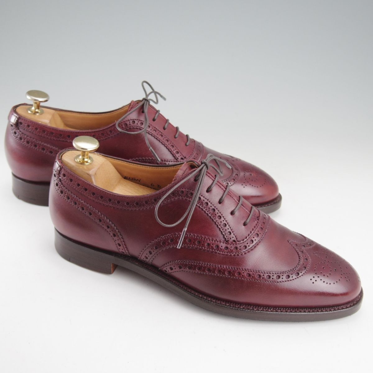  上 クロケット-ジョーンズ 6 D 定価14万円以上 ツリー付 マスターロイド ELTON フルブローグ 赤茶 Crockett-Jones o 258 ドレス ビジネスシューズ ブーツ 革靴