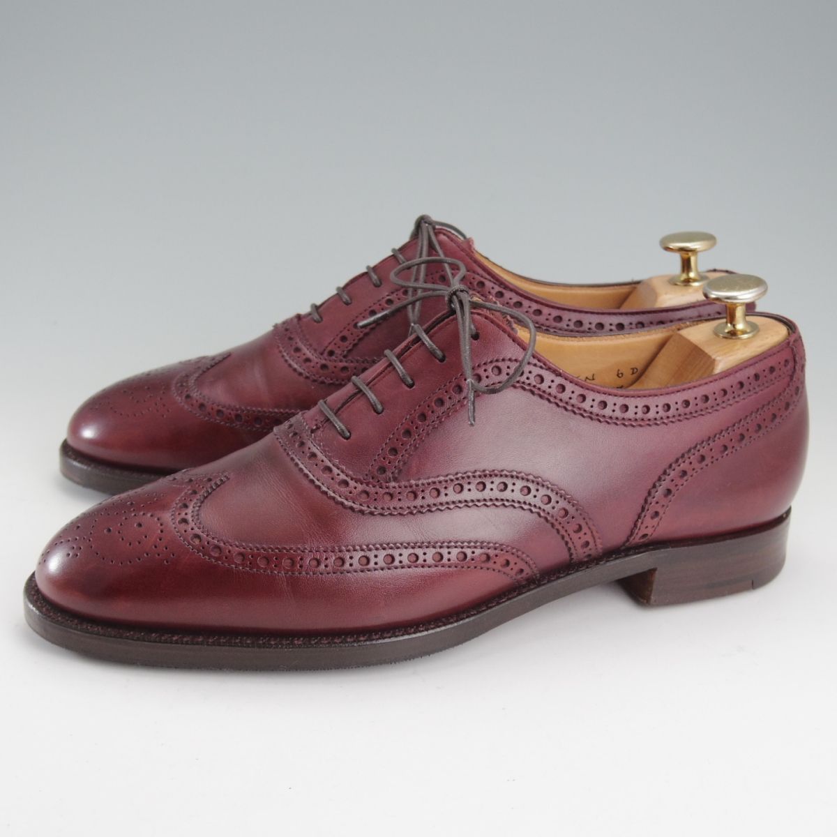 上 クロケット-ジョーンズ 6 D 定価14万円以上 ツリー付 マスターロイド ELTON フルブローグ 赤茶 Crockett-Jones o 258