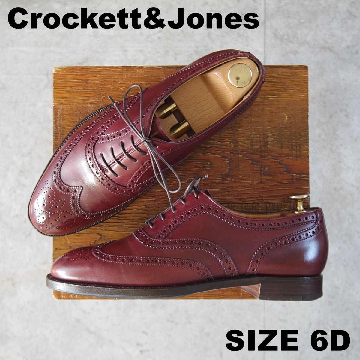 上 クロケット ジョーンズ 6 D 定価14万円以上 ツリー付 マスターロイド ELTON フルブローグ 赤茶 Crockett Jones o 258