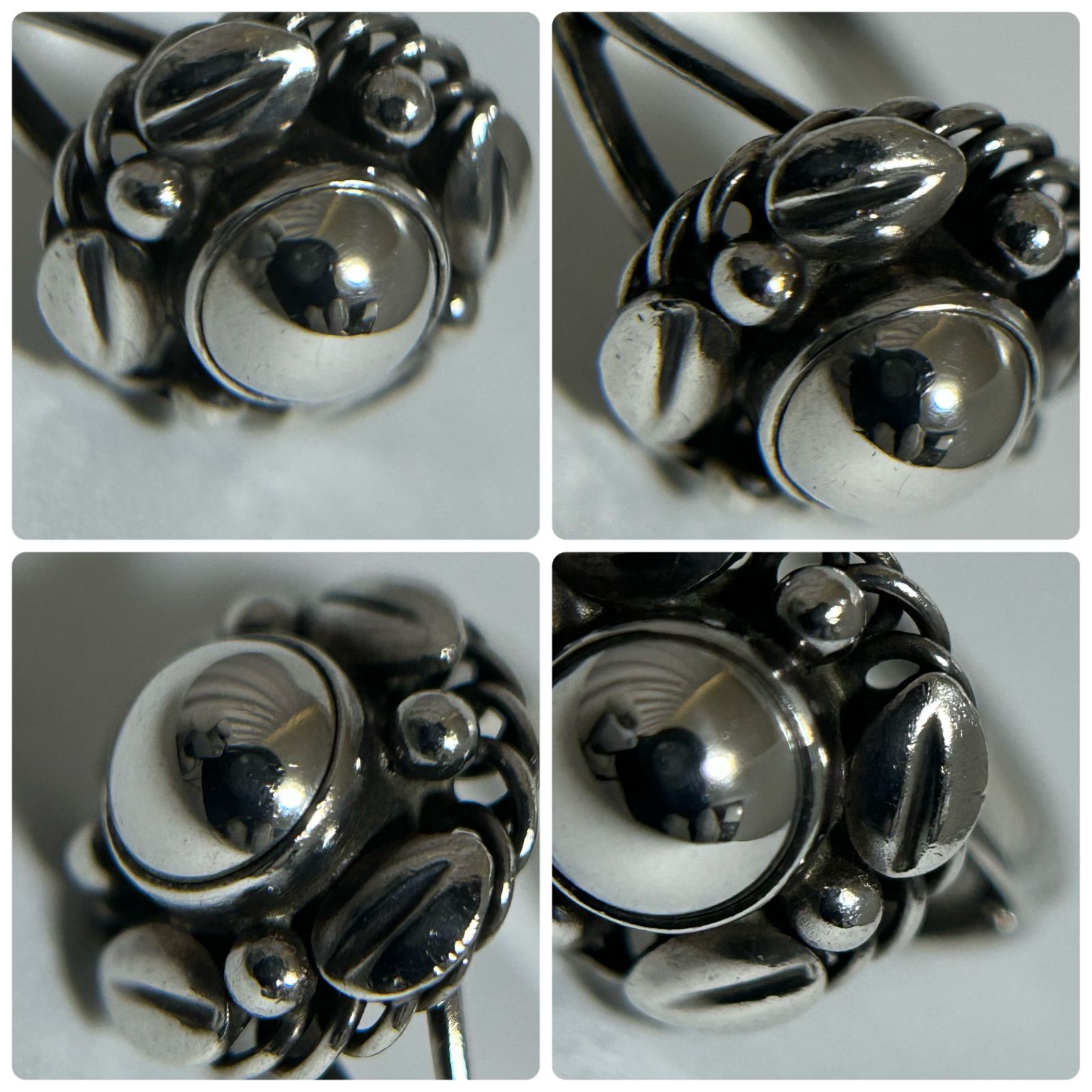 ジョージジェンセン リング 指輪 フラワー ヴィンテージ AG925 約9号