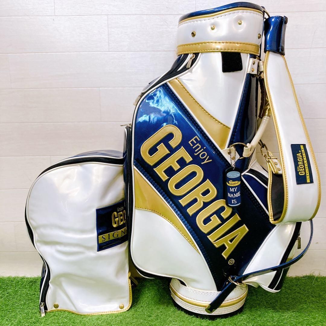 N ジョージア エナメル キャディバッグ 9 5型 3点式