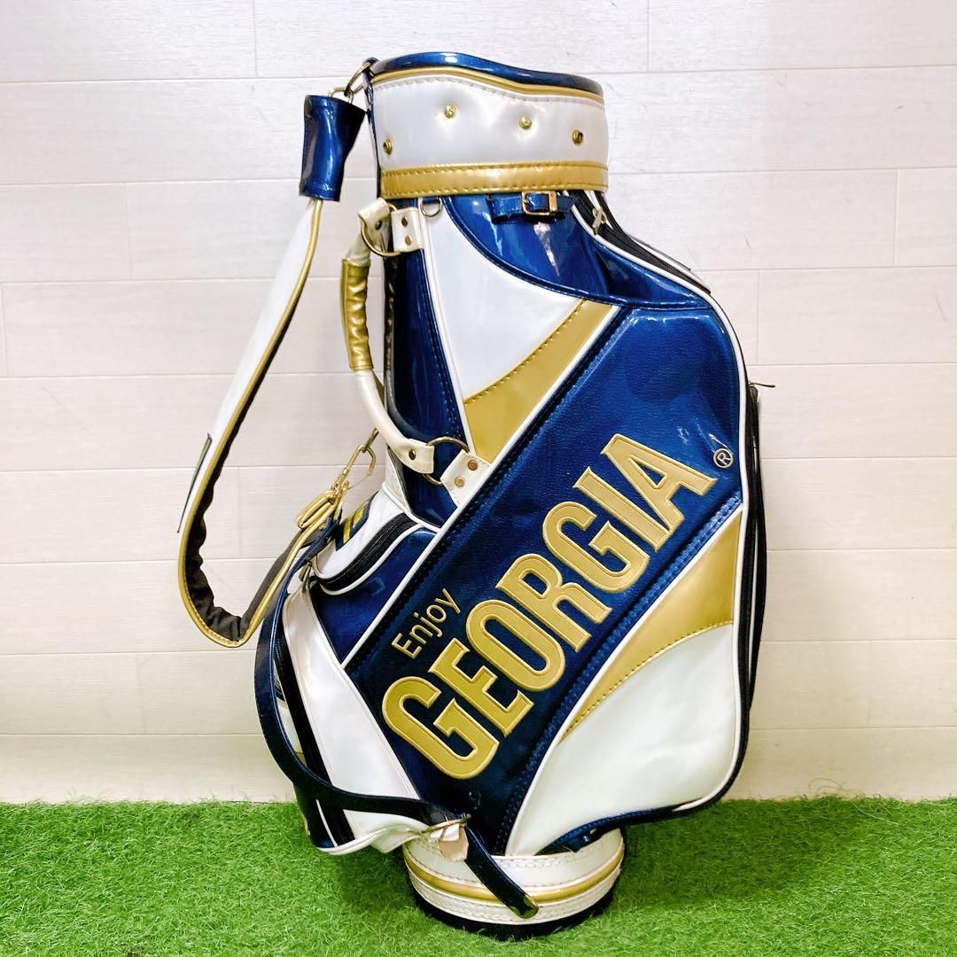 N ジョージア エナメル キャディバッグ 9.5型 3点式