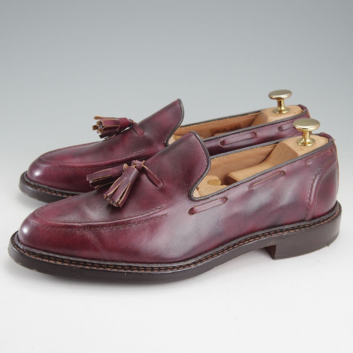 上 トリッカーズ SIZE 6 定価10万円以上 ミュージアムカーフ ELTON 8011 タッセルローファー 赤茶 メンズ Tricker s o 261