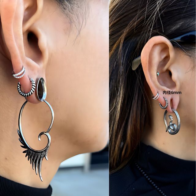 ボディピアス 16G ワンタッチで装着 2連ストーン ステンレス