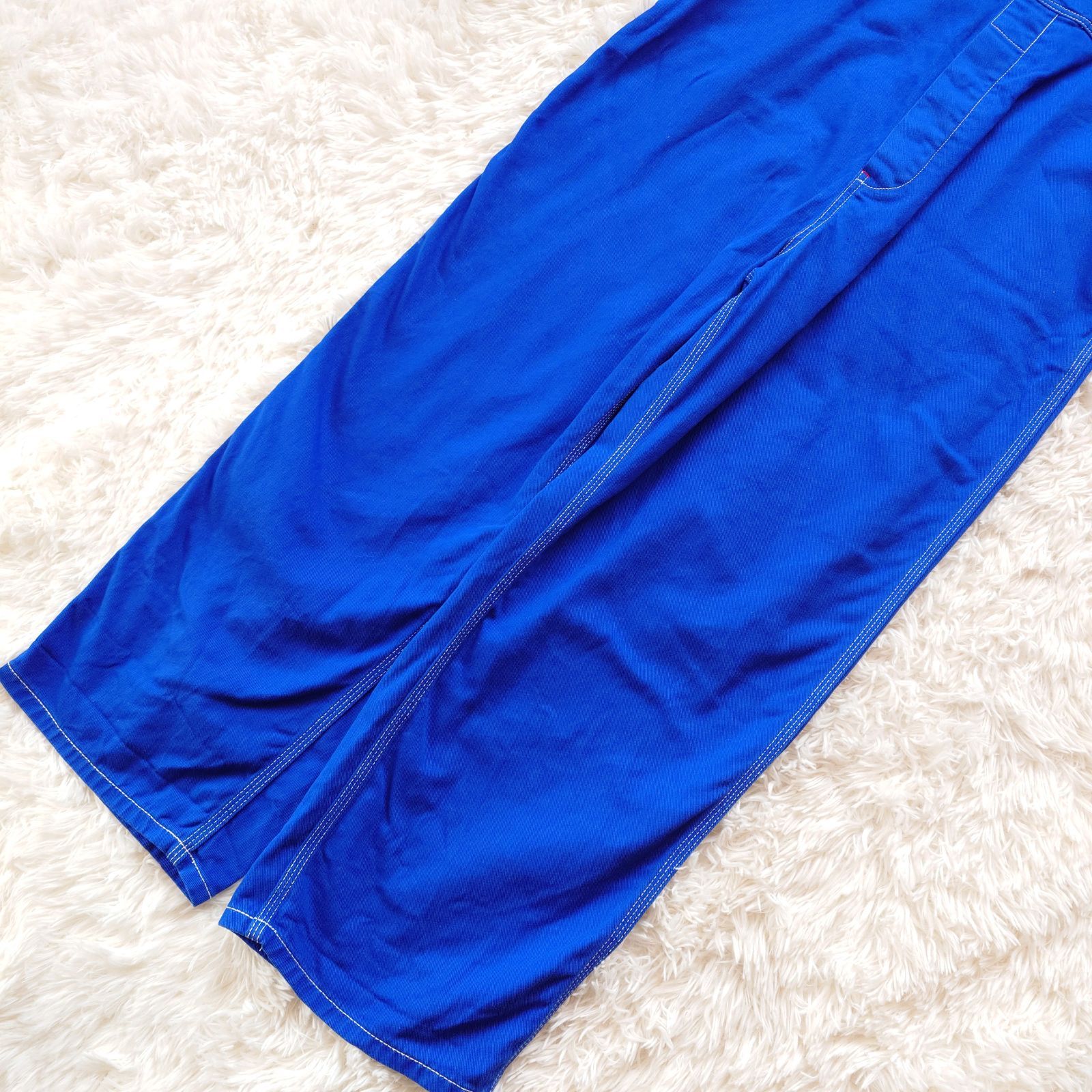  BIG MAC × BEAMS BOY ビッグマック ビームスボーイ 別注 オーバーダイオーバーオール ブルー 青 フリーサイズ コットン サロペット オーバーオール オールインワン レディース