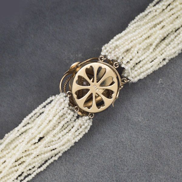 K14YG アコヤ砂芥子パール ネックレス 32連 - メルカリ