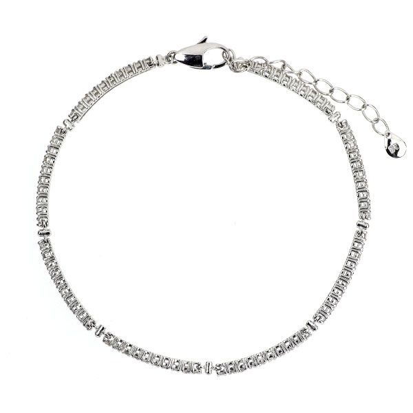 K18WG ダイヤモンド ブレスレット 1.00ct テニス - メルカリ