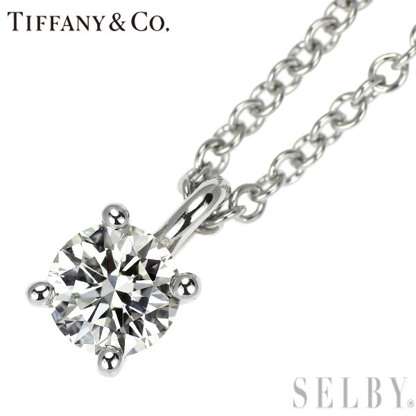 ティファニー Pt950 ダイヤモンド ペンダントネックレス ソリティア