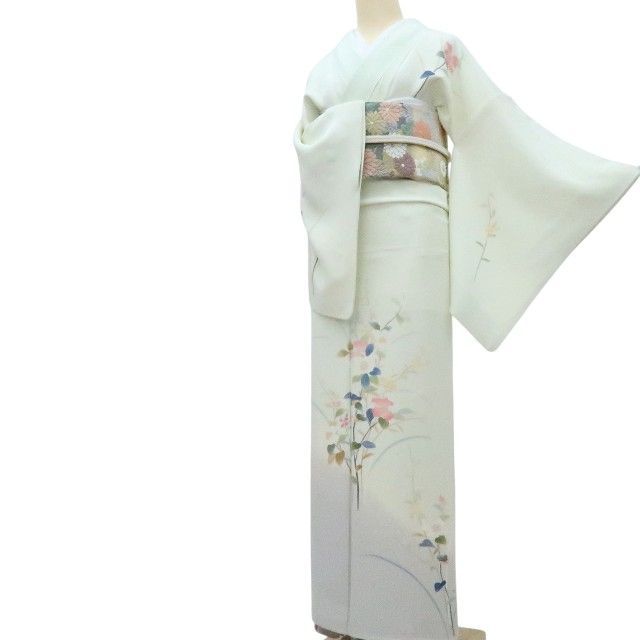 百華❀Y4245◇本加賀友禅 南克治落款 手縫い仕立て 正絹 訪問着 着物