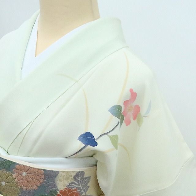 百華❀Y4245◇本加賀友禅 南克治落款 手縫い仕立て 正絹 訪問着 着物