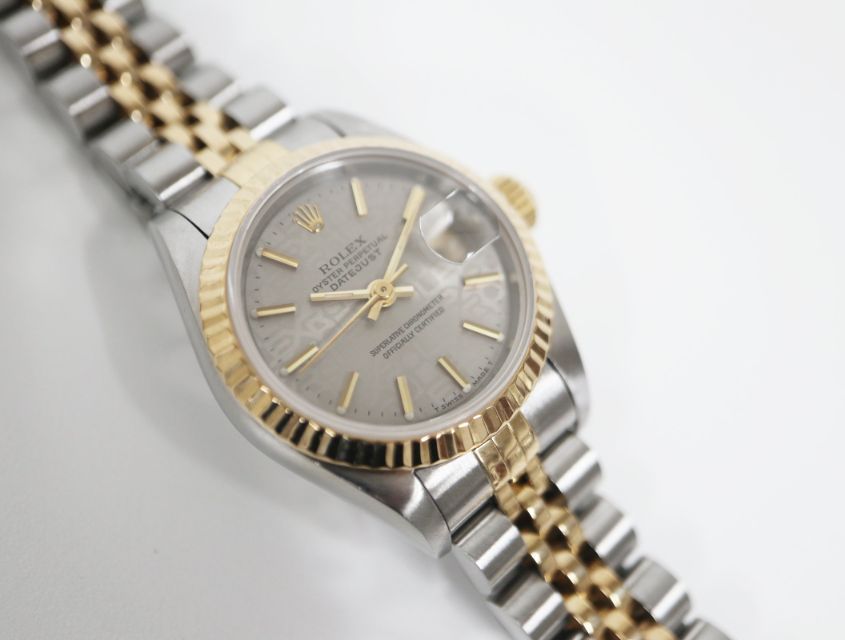 ロレックス ROLEX デイトジャスト 69173 グレープリントコンピューター文字盤  W番 コンビ 自動巻き レディース時計 楽天市場】ロレックス ROLEX デイトジャスト 69173 グレープリント