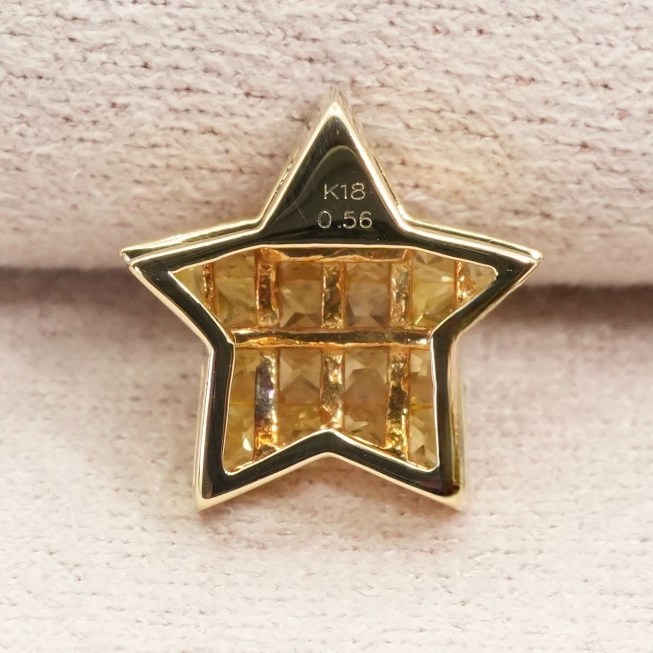 QVC K18 イエローサファイア スター ネックレストップ/25-1831S - メルカリ