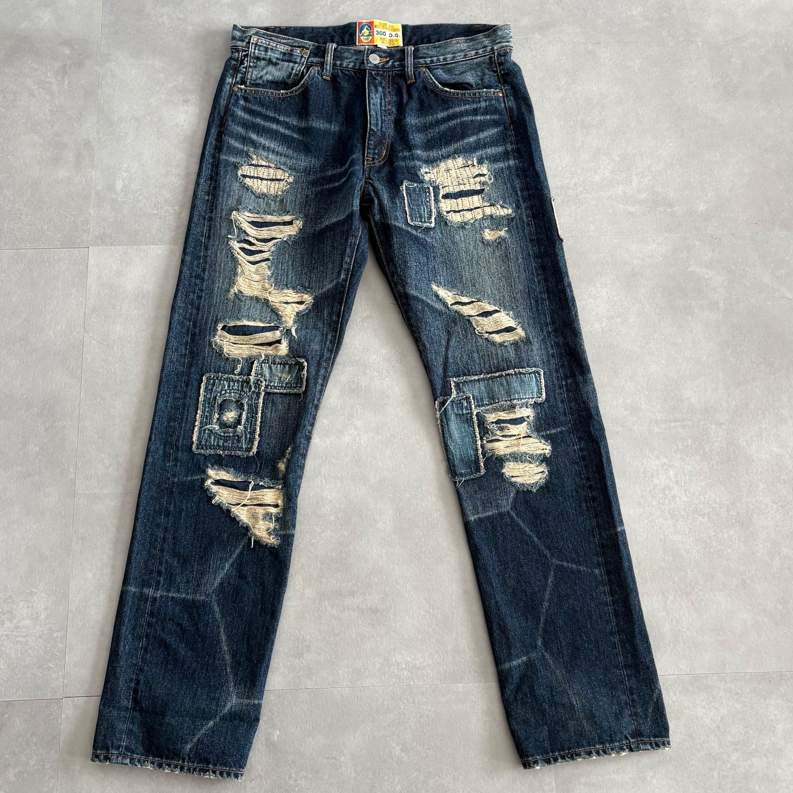 激レア Y2K】再構築アーカイブ デニム ダメージ加工 パッチワーク