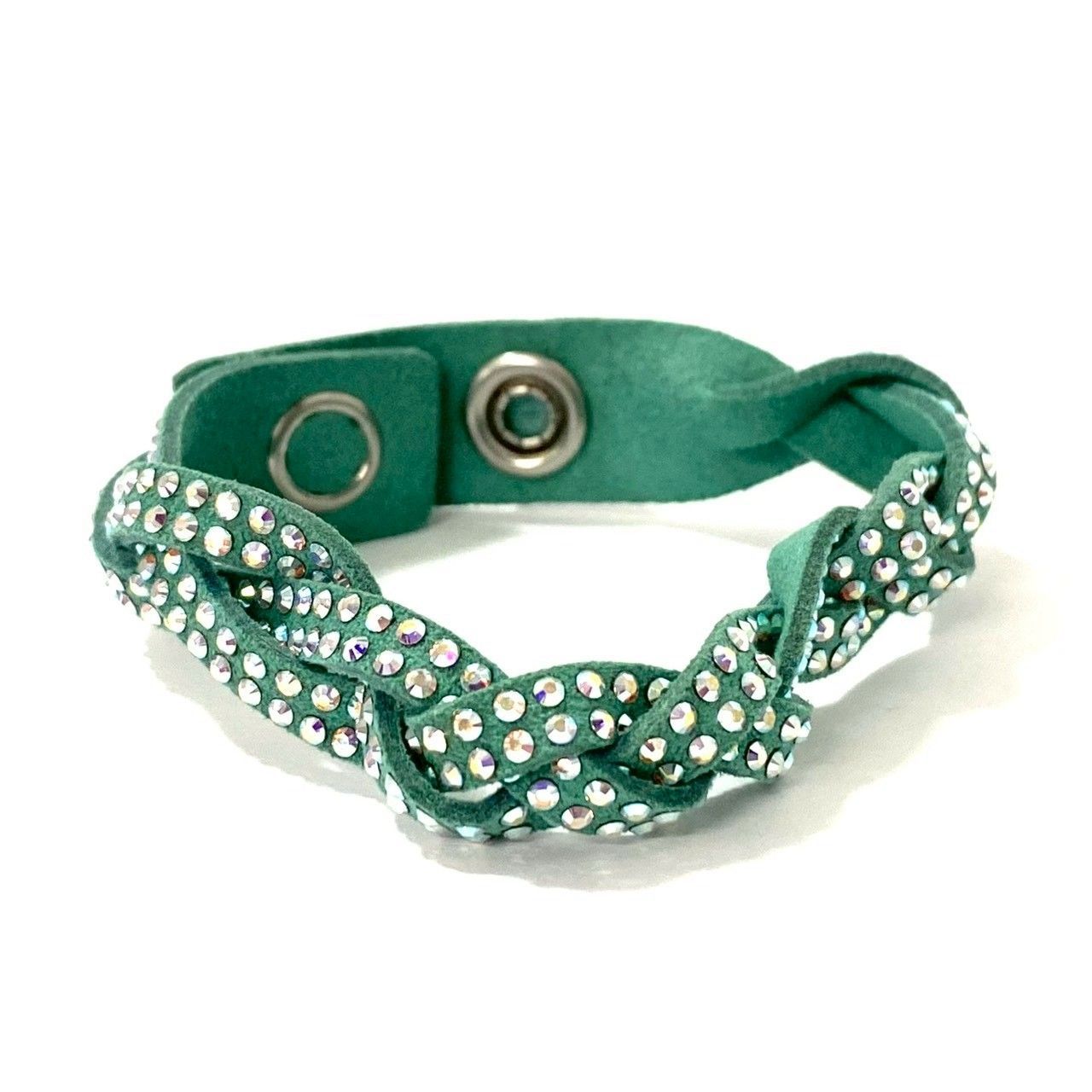 Y【SWAROVSKI】ブレスレット スエード クリスタル ラインストーン