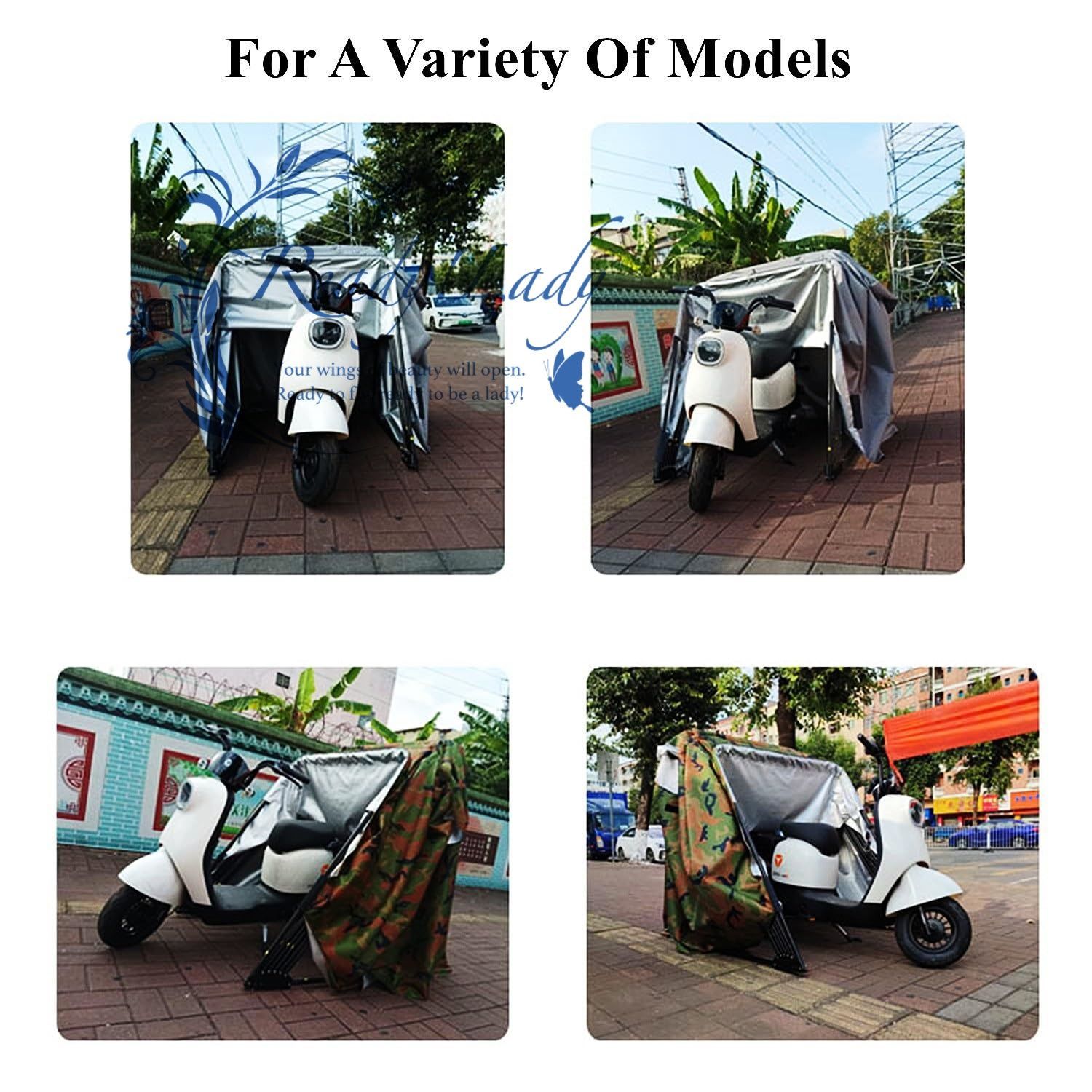 半自動式耐久性バイクシェルター