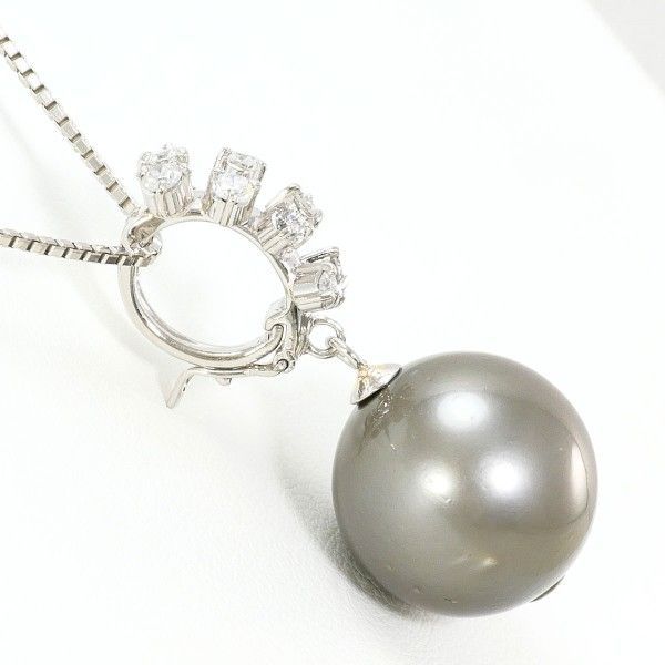 ネックレス PT900 プラチナ PT850 パール(真珠) 総重量約1.4g 約 ネックレス PT900 プラチナ PT850 パール(真珠) 総重量約1.4g 約