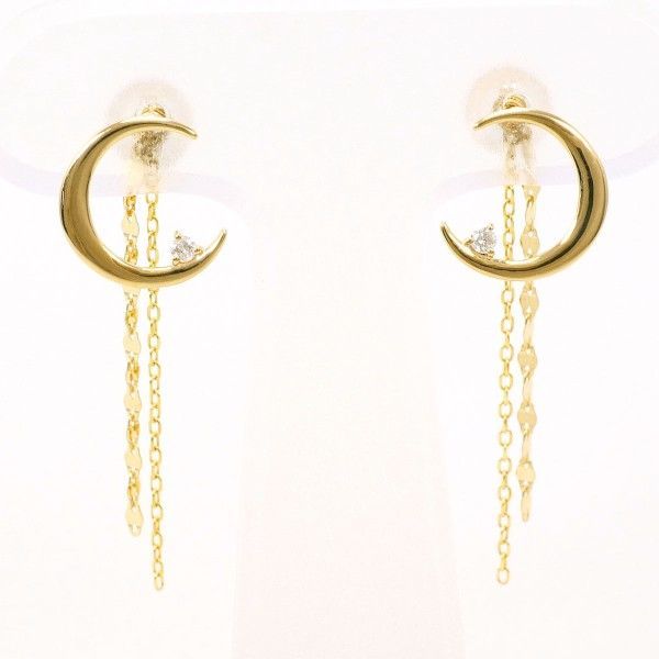 K10YG ピアス 販売 ダイヤ 総重量約0.9g K10WG ピアス ブラックダイヤ