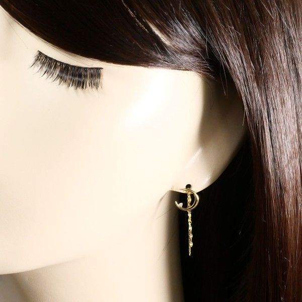 K10YG ピアス 販売 ダイヤ 総重量約0.9g K10WG ピアス ブラックダイヤ