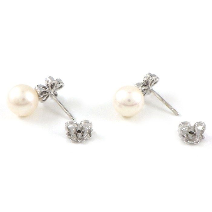 ポンテヴェキオ Ponte Vecchio ピアス フラワーモチーフ パール 8.6mm