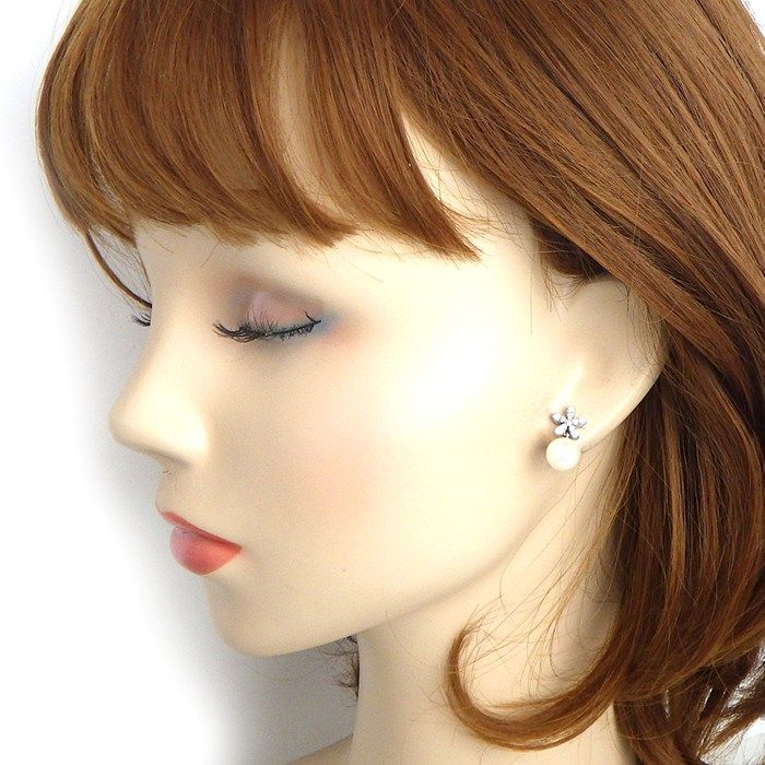ポンテヴェキオ Ponte Vecchio ピアス フラワーモチーフ パール 8.6mm