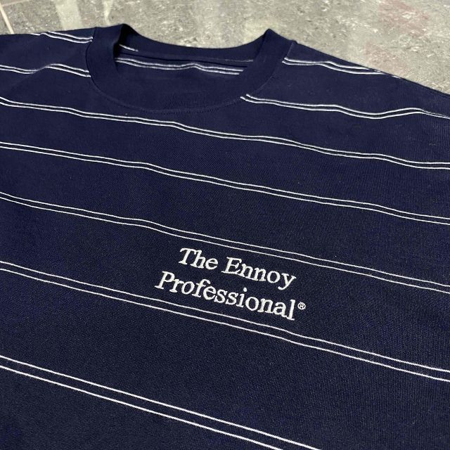 ENNOY 25ss PANEL BORDER S/S T-SHIRT SIZE-XL エンノイ ボーダー 半袖
