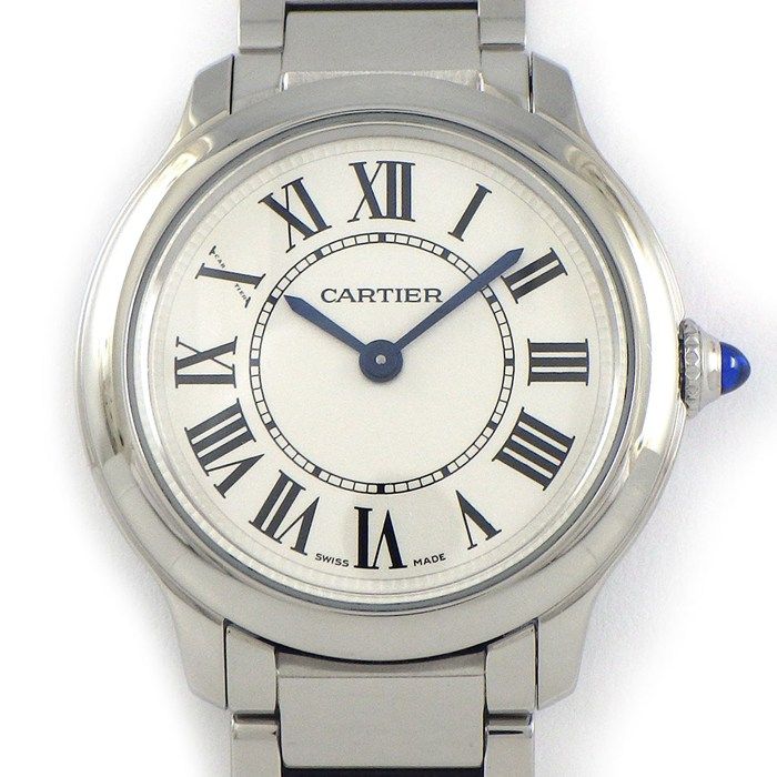 カルティエ Cartier 腕時計 ロンドマスト シルバー文字盤 ローマンインデックス SS クオーツアナログ