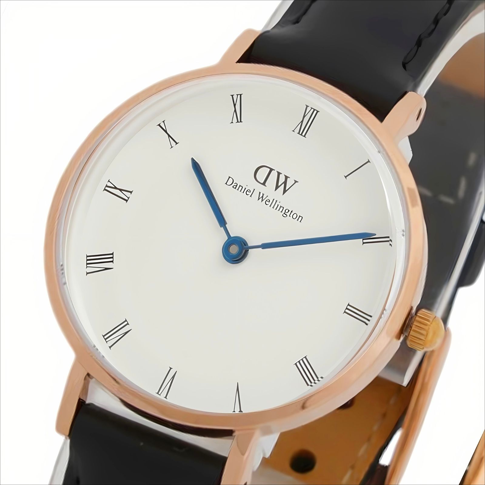 ギフト対応可 ダニエルウェリントン DANIEL 腕時計 Petite Roman Numerals Sheffield Rose G 28 ホワイト ブラック レザー レディース アナログ おしゃれ プレゼント