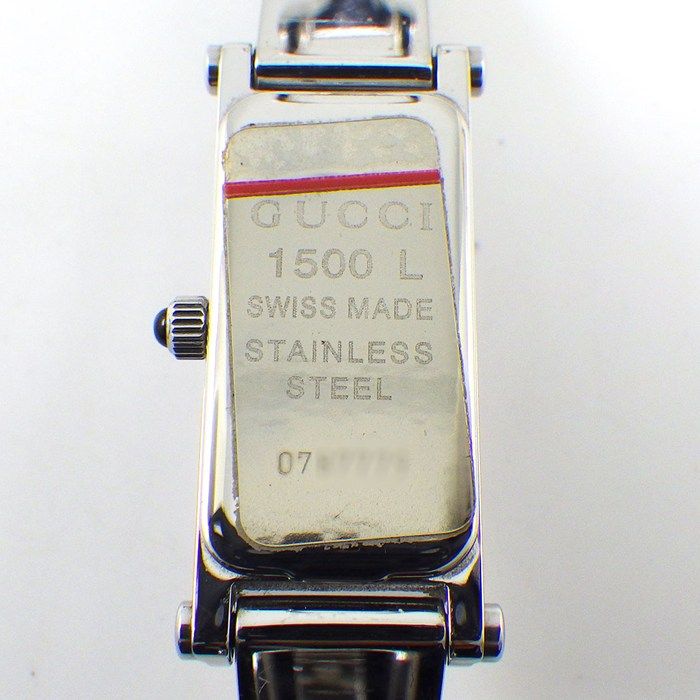 グッチ GUCCI 腕時計 バングルウォッチ 1500L レクタンギュラー ピンク