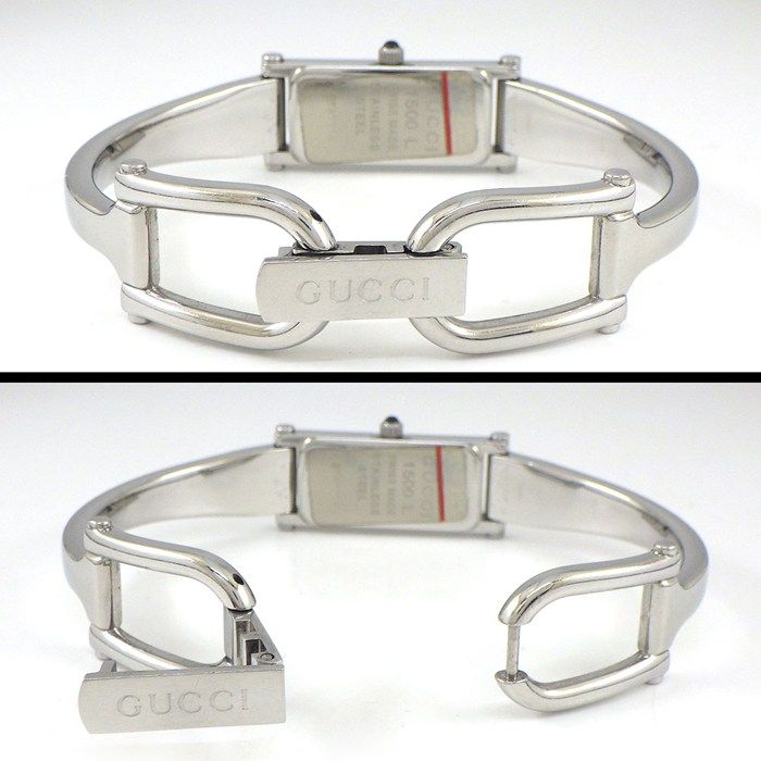 グッチ GUCCI 腕時計 バングルウォッチ 1500L レクタンギュラー ピンク