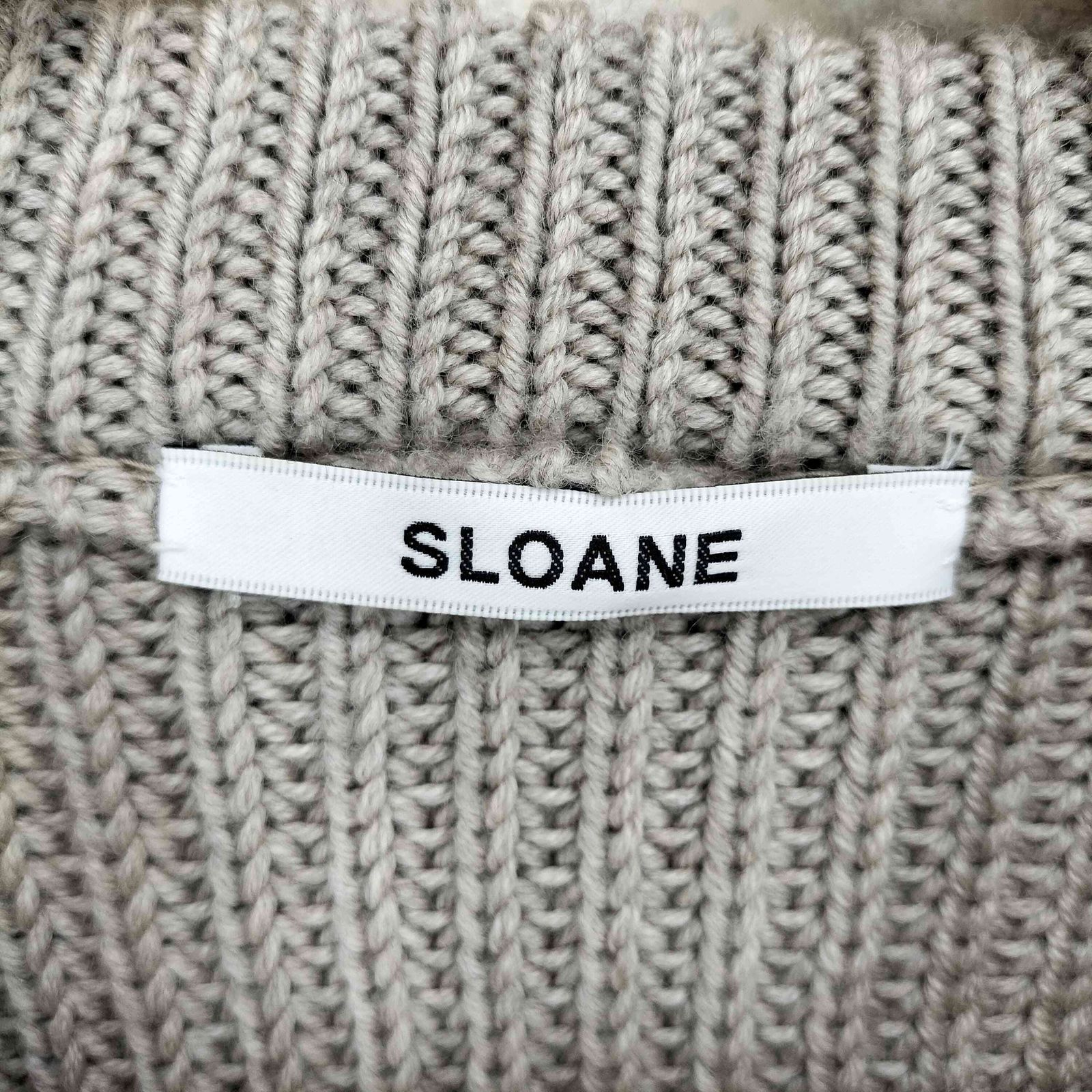 【極美品】SLOANE スローン 5Gケーブル×畦編み ニット アイボリー M SLOANE スローン 5Gケーブル×畦編み ニット アイボリー M 極美品