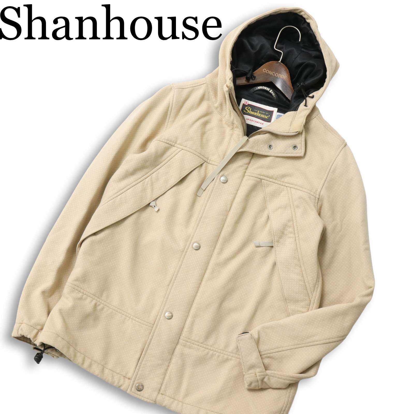 Shanhouse シャンハウス 秋冬☆ ドット柄 総柄 フーディー ジャケット 