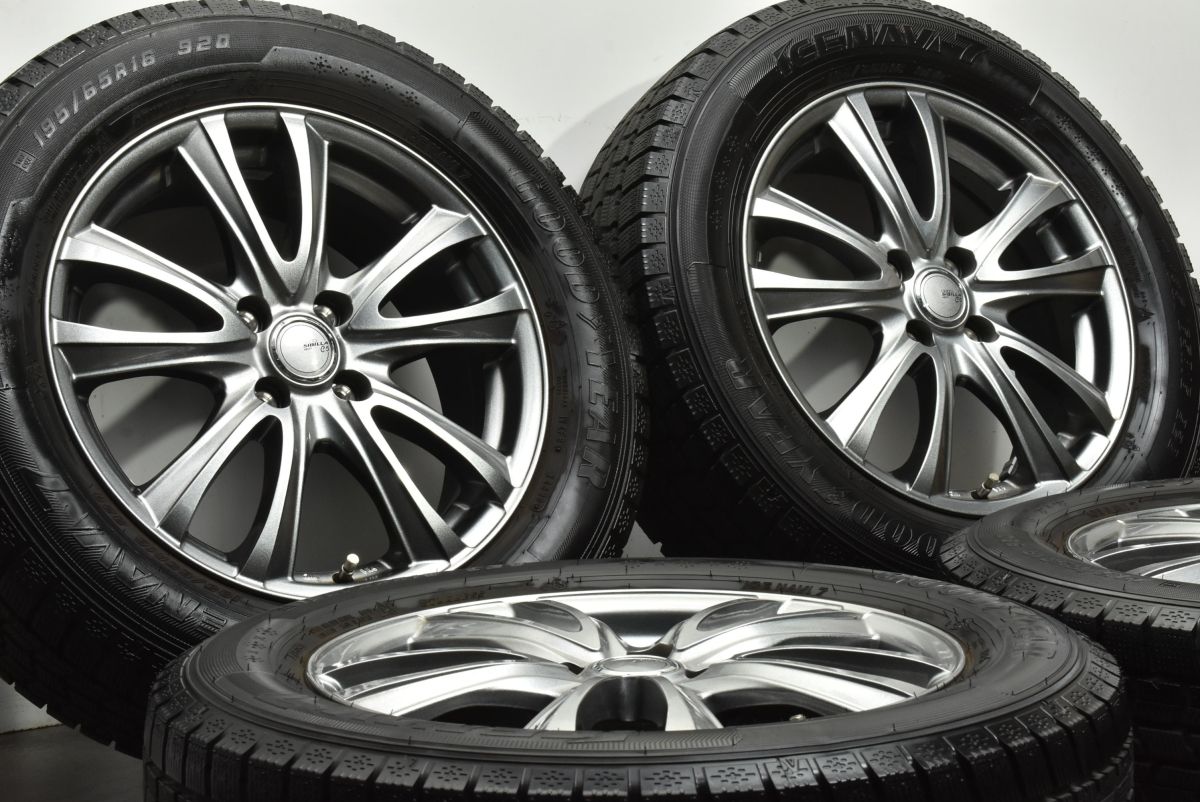 ライズ ロッキー などに シビラ 16 in 6 J 45 PCD 100 グッドイヤー アイスナビ7 195 65 R レックス ガソリン車 スタッドレス バリ溝