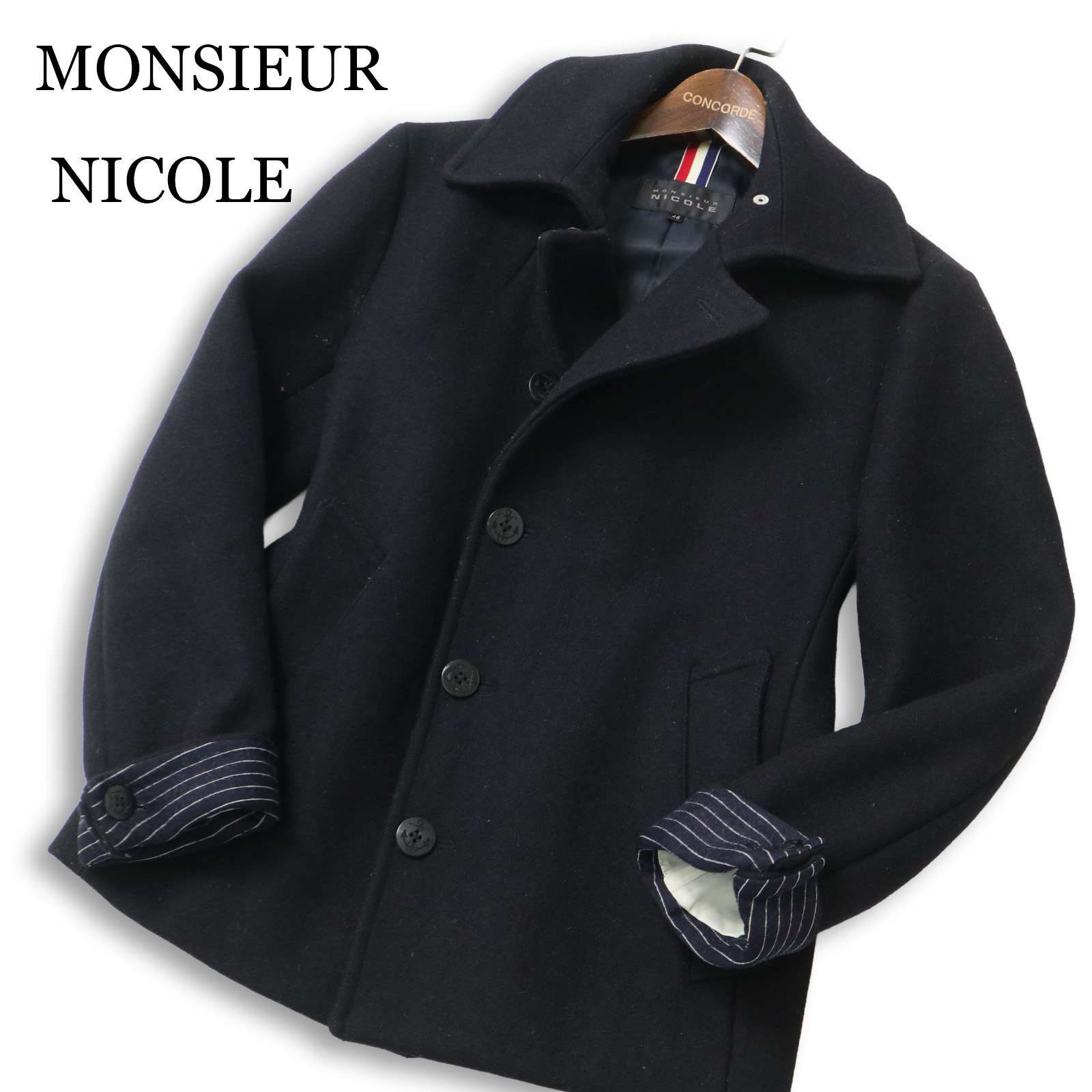 MONSIEUR NICOLE ムッシュ ニコル 秋冬 メルトン ウール☆ シングル